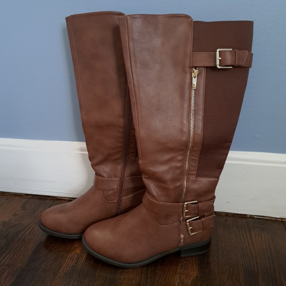 Torrid Buckle Knee High Boots NWT Size 9 Wide